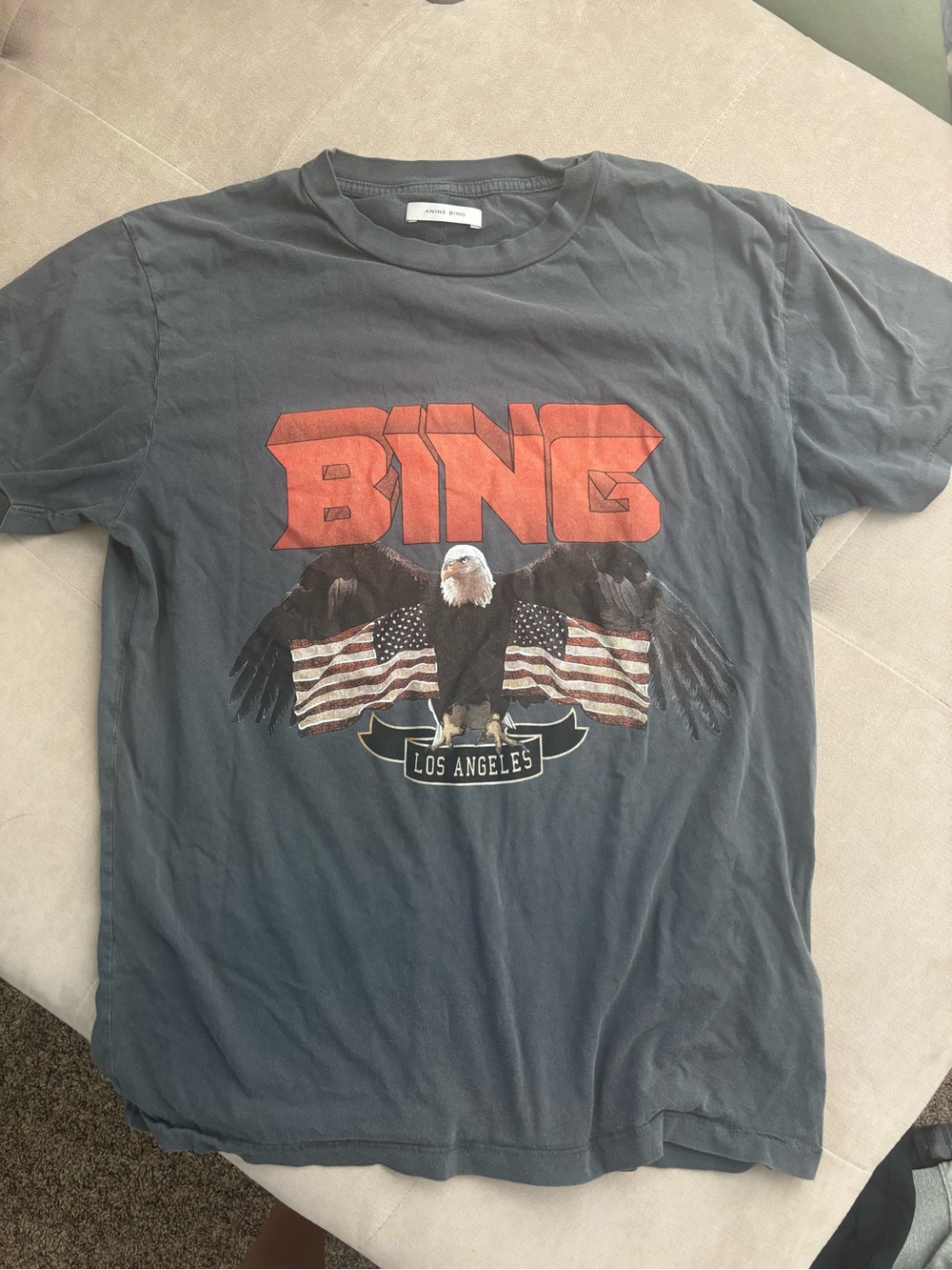 Anine Bing Tee with Eagle Graphic